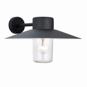 ENDON FENWICK 1-LT BLK IP44 WALL LIGHT