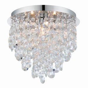 ENDON KRISTEN 3L FLUSH CRYSTAL DROPLET CEILING FIT