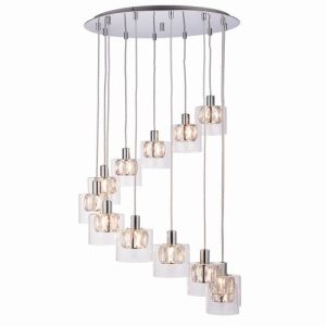 ENDON POLISHED CHROME VERINA 12-LIGHT G9 PENDANT