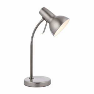 ENDON AMALFI SATIN NICKLE TASK TABLE LAMP WITH USB