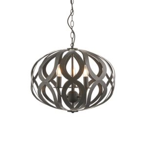 ENDON SIROLO 3LT PENDANT ANTIQUE BRUSHED BRONZE