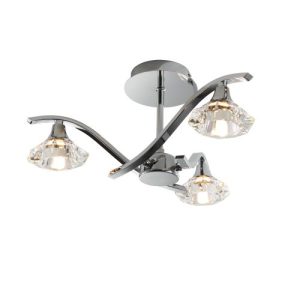 ENDON LANGELLA 3-LIGHT CEILING CHROME