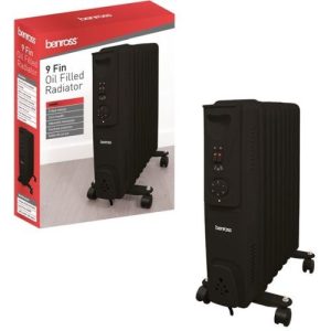BENROSS BLACK 2.0KW OIL FILLED RADIATOR