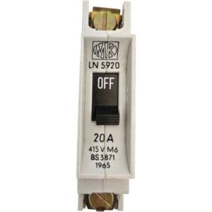 MK 2HMCB 20A TYPE 2 M6 MCB LN5920