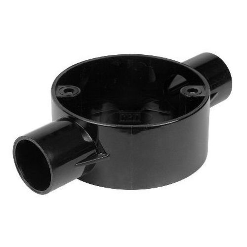 25MM 2WAY THROUGH BOX BLACK