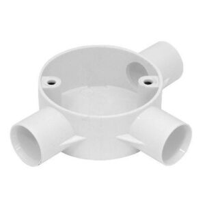 25MM 3-WAY TEE BOX WHITE