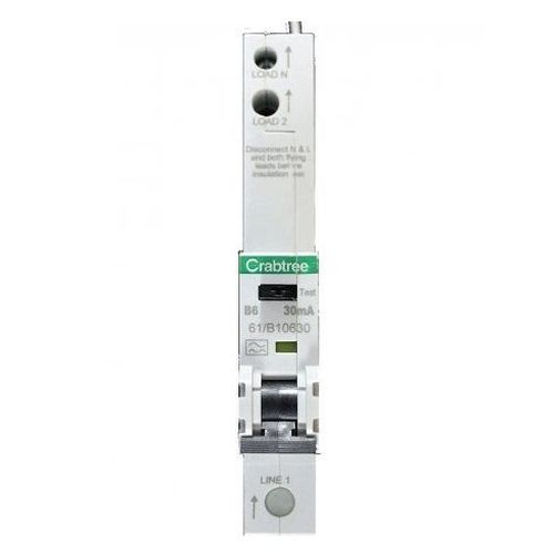 CRABTREE BI-DIRECTIONAL 40A 30MA B-TYPE COMPACT RCBO