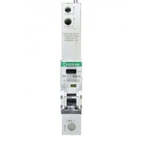 CRABTREE BI-DIRECTIONAL 20A 30MA B-TYPE COMPACT RCBO