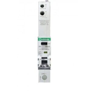 CRABTREE BI-DIRECTIONAL 32A 30MA B-TYPE COMPACT RCBO