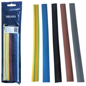 MIXED COLOURS 15PC X 250MM 50MM-25MM HEAT SHRINK