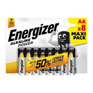 ENERGIZER AA 8 PACK ALKALINE BATTERIES