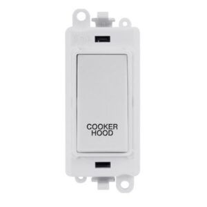 CLICK GRIDPRO POLAR WHITE 20A DP SWITCH MODULE "COOKER HOOD" (POLAR WHITE INS)