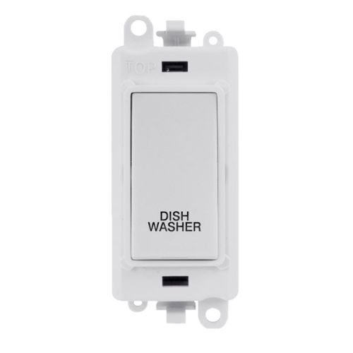 CLICK GRIDPRO POLAR WHITE 20A DP SWITCH MODULE DISHWASHER (POLAR WHITE INS)