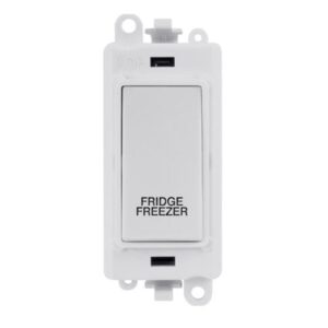CLICK GRIDPRO POLAR WHITE 20A DP SWITCH MODULE "FRIDGE FREEZER" (POLAR WHITE INS)