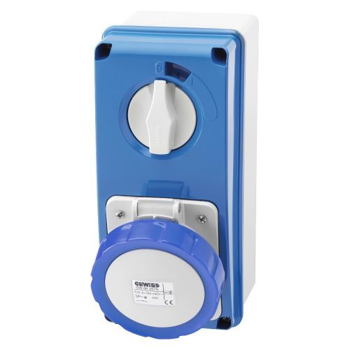 GEWISS 32A 240V 3-P VERTICAL ISOLATED SOCKET