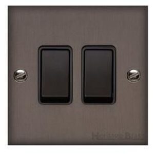 HERITAGE MATT BRONZE 2G 2W SWITCH