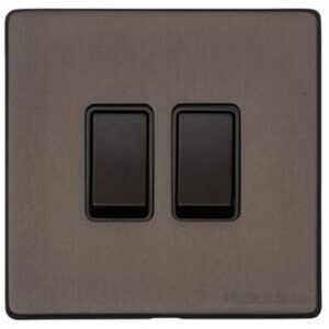 HERITAGE 2G 2W SWITCH MATT BRONZE