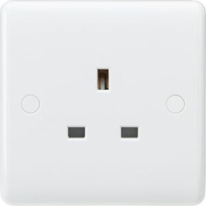 KNIGHTSBRIDGE CURVE 1G 13A UNSWITCHED SOCKET
