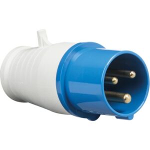 KNIGHTSBRIDGE 240V IP44 16A PLUG 2P + E