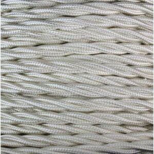 0.75MM 3C IVORY TWISTED  BRAIDED CABLE PER MTR