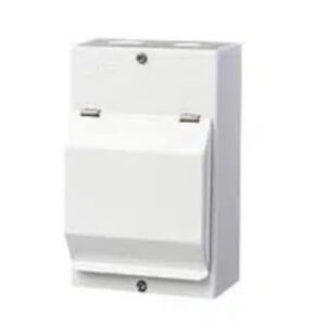 2-MODULE METAL DIN RAIL ENCLOSURE WITH LID