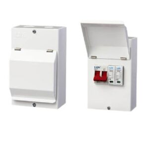 4-MODULE METAL DIN RAIL ENCLOSURE WITH LID