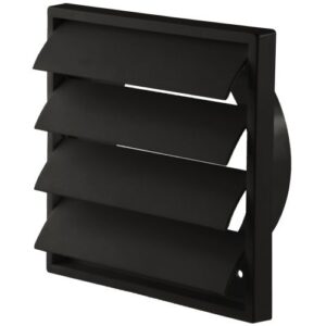 6" GRAVITY SHUT GRILL BLACK