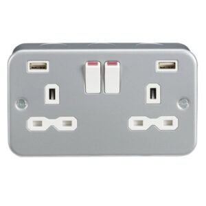 KNIGHTSBRIDGE METALCLAD 2G USB SOCKET (A+C)