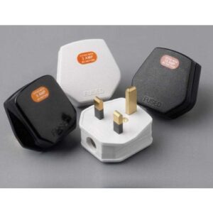 5A FUSED RESILIENT 3PIN PLUG BLACK BX20 (1709)