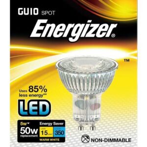 ENERGIZER LED GU10 GLASS 5W=350L=50W WARM WHITE