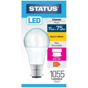 STATUS LED GLS A60 10W=1055L=75W BC OPAL W/W