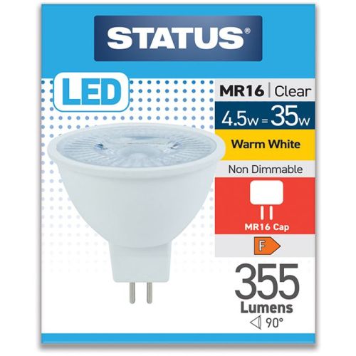 STATUS LED MR16 50MM 4.5W=330L=35W 12V 100° W/W