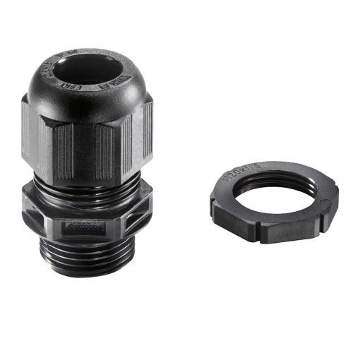 WISKA BLACK 20MM C/GLAND + L/NUT (EACH) (6.2-14MM clamp range)