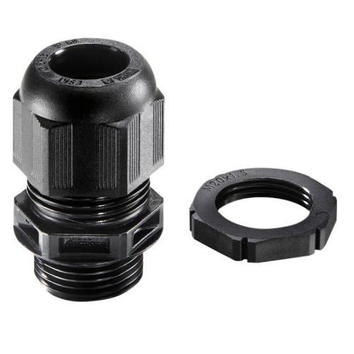 WISKA BLACK 25MM GLAND+LOCKNUT (EACH)