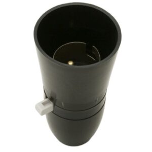 BC SWITCHED LAMPHOLDER BLACK 1/2in THREADED