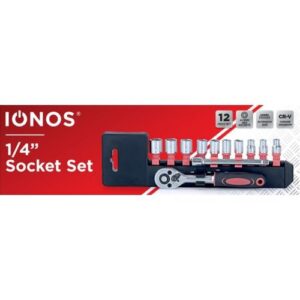 IONOS 10PC  1/4in SOCKET SET+ EXTENSION BAR