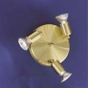 EGLO BRUSHED/BRASS GU10 3LT R/D SPOT