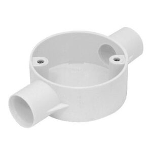 20MM 2WAY THROUGH BOX WHITE