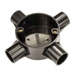 25MM 4-WAY INTERSECTION BOX BLACK