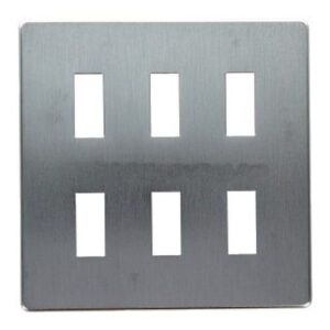 CRABTREE 6G FRONTPLATE SATIN CHROME