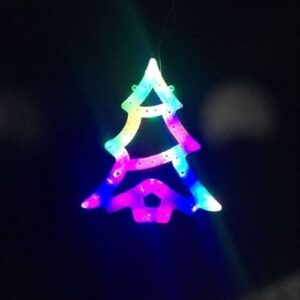 30CM 20LED XMAS TREE MULTI COLOUR WINDOW LIGHT