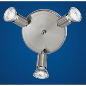 EGLO GU10 3-LIGHT PLATE SPOT NICKLE MATT