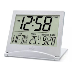 ACCTIM MINI FLIP II LCD ALARM CLOCK GREY