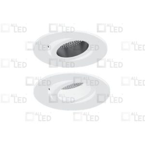 ALL LED ICAN75 PLATINUM POLAR WHITE, CUSTOMISABLE ANTI-GLARE, TWIST & LOCK ADJUSTABLE BEZEL, INC POLAR WHITE & CARBON BLACK BAFFLE