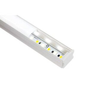 ALL LED PROFILE4 2M ALUMINIUM FINISH DEEP CHANNEL PROFILE WITH OPAL DIFFUSER, EXTRUDED 6063 AIRCRAFT ALUMINIUM, INCL END CAPS & BRACKETS