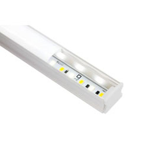ALL LED PROFILE4 2M ALUMINIUM FINISH DEEP CHANNEL PROFILE WITH OPAL DIFFUSER, EXTRUDED 6063 AIRCRAFT ALUMINIUM, INCL END CAPS & BRACKETS