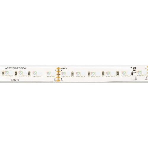 ALL LED PRO 20W 20W/M LED STRIP, RGBCW (RGB+4000K), IP65, 120 LEDS/M, 12MM PCB WIDTH, 100MM CUTPOINTS, SUPPLIED IN 30M REELS OR CUT TO LENGTH