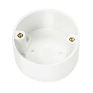 PLAIN ROUND CONDUIT BOX WHITE
