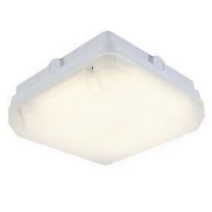 ANSELL 14W ASTRO SQUARE CCT LED WHITE BASE BULKHEAD + EMERGENCY