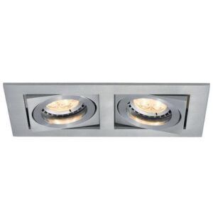 ANSELL LYRIC 2X50W GU10 SQ/ADJ BR/ALUM